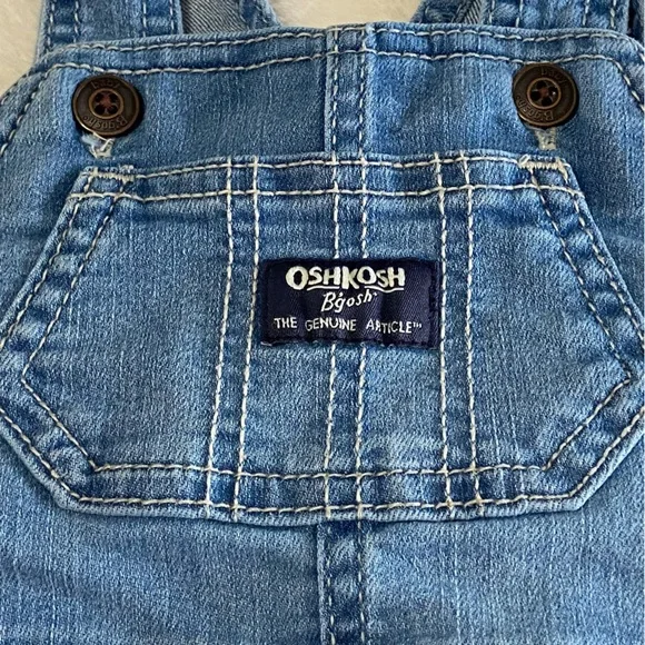 OshKosh B'gosh Baby Boys Denim Shortalls Unisex - Picture 5 of 9